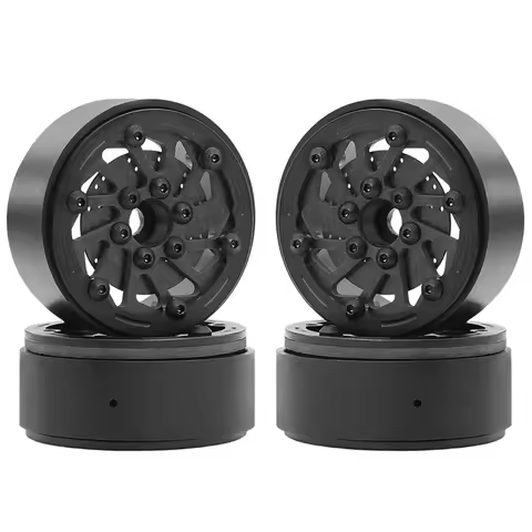 New-A28M-4PCS 1.9 Inch Beadlock Wheel Hub Rim For 1/10 RC Crawler Axial SCX10 Capra TRX4