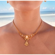 Golden Sunset Macrame Choker Necklace boho bohemian necklace