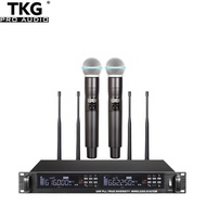 TKG True Diversity professional quality P300 performance 2 channel uhf microphone system dual wireless microphone system