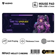 แผ่นรองเมาส์ แบบยาว Nubwo Mouse Pad NP-021 NP-643 สามารถวางคีบอร์ดและเมาส์พร้อมกันได้