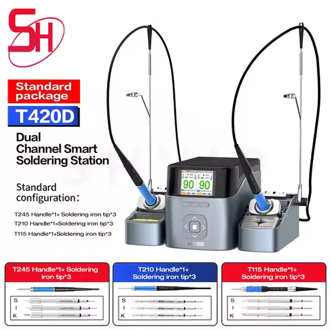 JCID AIXUN T420D Dual-channel Smart Soldering Station Mobile Phone Welding Repair Fast Heating Suppo