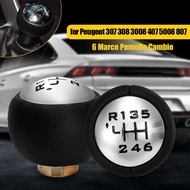 Car Gear Shift Knob 5speeds 6 Speeds Suitable For Peugeot 307 308 3008 407 5008 807 Citroen C3 C4 C8