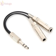 YOLOGO 6.35mm Male to 2 6.35mm Female, Shielding 20cm/7.87in Breakout Splitter Cable, Electric Box B