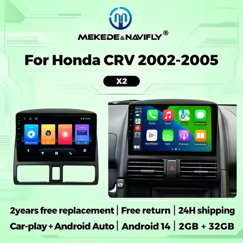 2 Din 9 Inch Car Radio Stereo Multimedia Player For Honda CR-V CRV 2 2001-2006 Wireless Carplay Andr