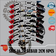 Folding bicycle rim decal sticker 20 inch DECARing
