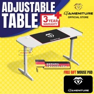 Adjustable height gaming table Smart table Standing desk 140 160 cm Meja smart Motorized desk RGB LE