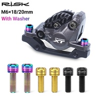 RISK Bicycle Disc Brake Bolts Titanium Screws With Washer