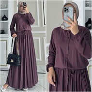 PREMIUM MATERIAL Aurelia Dress by ZALFA OUTFIT Plain Dress/ Plain Dress/ Rayon Dress/