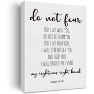 Bible Verse Art Wall Decor Isaiah 41:10 Do Not Fear Scripture Canvas Painting Prints for Home Dining