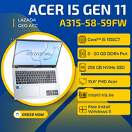 LAPTOP ACER CORE I5 GEN 11 - ACER ASPIRE 3 A315-58-59FW - 20 GB RAM - 256 GB SSD - INTEL IRIS XE GRA