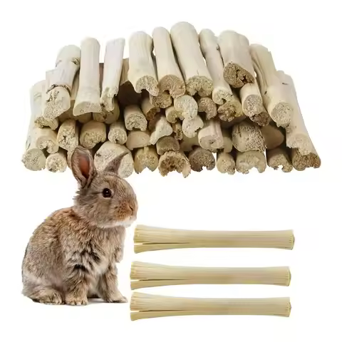 ABXF-For Rabbits, Molar Teeth For Bunnies, Guinea Pigs, Hamsters- 2Lb Natural Sweet Bamboo Chew Stic