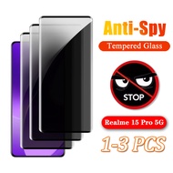 1-3 PCS For Realme 15 Pro 5G Full Coverage Anti-Spy Screen Protector For Realme 15X 15T 15 14 14X 14