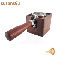 SUSAN Coffee Tamper Holder, Food Safe Universal Fit Coffee Filter Tamper Stand, Non-Slip Base Wood M