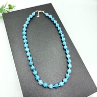 beautiful 1 pc natural blue apatite beaded necklace 🩵🩵