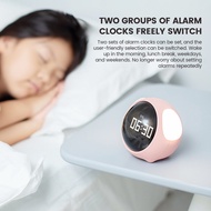READY STOCK Emoji Alarm Clock Cute Expression Voice Control Night Light Multifunctional Alarm Clock 