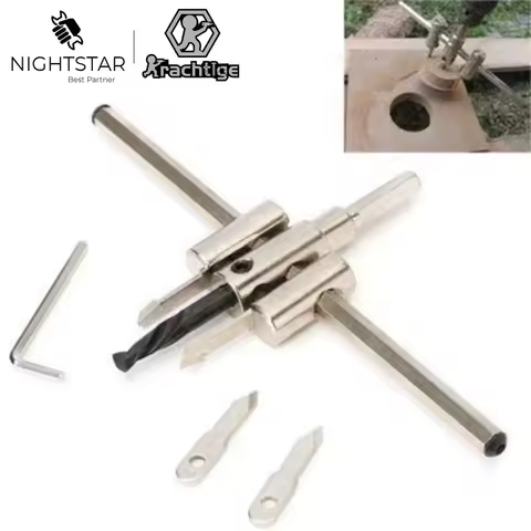 Alloy 120mm 200mm 300mm Adjustable Circle Hole Cutter Set with Wood Metal Hole Saw Drill Bit Tools f