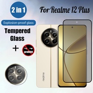 Realme 12 Plus 5G 2 in 1 Anti-peeping Tempered Glass Screen Protector For Realme 12 11 Pro Plus 12x 