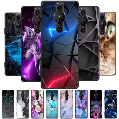 For Sony Xperia Pro I Case Cover Shockproof Cover Soft Silicon For Sony Xperia Pro I Pro-I Black bum