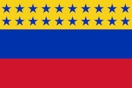 magFlags Large Flag Venezuela between 1859 and 1863. Based in Image Flag of Venezuela | landscape fl