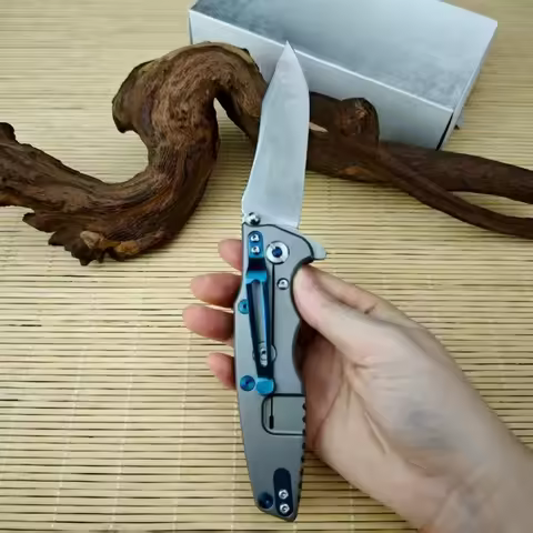 Bestseller 0392 TC4 Titanium Alloy Folding Knife D2 Blade Military Self-Defense Knife All-purpose Mu