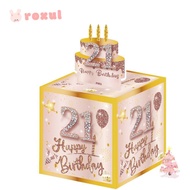 ROXUL Money Roll Gift Box, 16th/18th Money Bouquet Birthday Pull-Out Money Gift Box,  Interactive De
