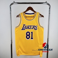 Hot Pressed Men's Los Angeles Lakers KIM CHAEWON Yellow LE SSERAFIM Basketball Jersey