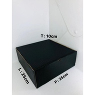 1 PCS DIE CUT BLACK CARDBOARD 25X25X10 CM MJ Kotak