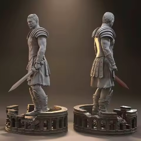 Gladiator DIY Resin gift Vertical Height 88mm Movie Character Assembly Model Kit Unpainted Unassembl