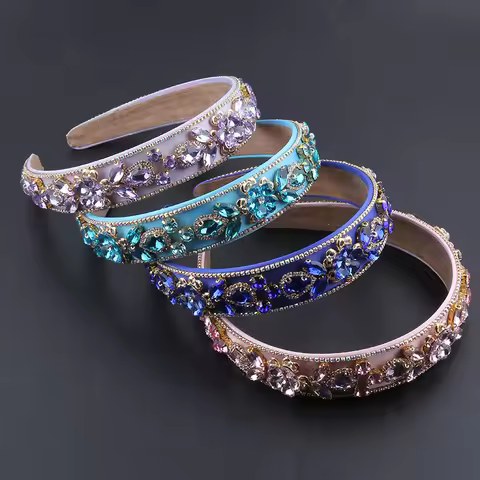Baroque Vintage Headband Tiara Accessories For Women's Wedding Band Headband For Women Girls Wedding