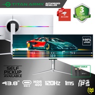 TITAN ARMY 43" ADS IPS 120Hz 1ms HDR 100%sRGB Speaker Adaptive Sync Ultrawide USB-C WFHD Monitor (P4
