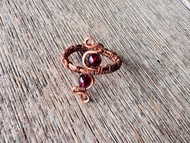 #20251137 wire wrapping 石榴石 銅線 繞線 介指