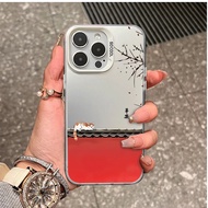 Cat lying on a peaceful red wall Case for OPPO A60 A18 A37 A57 A36 A17 A96 A53 A3S A95 A15 A16K RENO