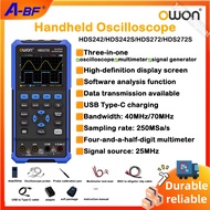 OWON HDS242 HDS242S HDS272 HDS272S 3- in - 1 Handheld Digital Multimeter Oscilloscope Signal generat
