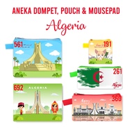 GANTUNGAN Algeria Souvenir Wallet Pouch Mouse Pad Pin Magnet Keychain Landmark Souvenir Algeria