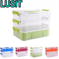 LUSIT Organizer , 3-Layer Trumpet-Shaped Multi-functional Storage Box, Multipurpose PP Box Stack Car