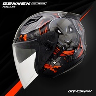 GRACSHAW GENNEX G535 KOL SERIES HELMET FYRE LABIT DOUBLE VISOR HELMET (LIMITED ENDITION) MODEL G535