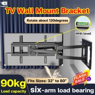 Easy to install TV Wall Mount Bracket 32-80 inches universal Load-bearing 90kg Extend Tilt Swivel Monitor LCD LED Cantilever Type Wall Mount Bracket With level