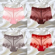 แฟชั่นเอวสูงลูกไม้ชุดชั้นในผู้หญิง 2021 Ultra-Thin ICE Silk Seamless Boxerกางเกงยกสะโพกวัสดุไนลอน