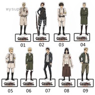 WY1 Anime Attack On Titan Figure Acrylic Stand Model Plate Desk Decor Standing Fans Gifts