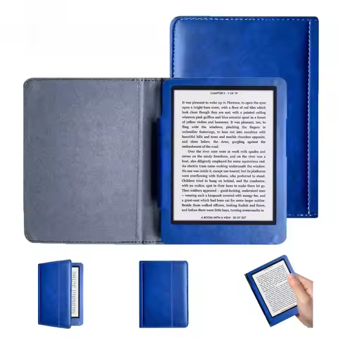Cases For Kobo Nia 6"(Model - N306) Ebook Leather Cover Adsorption Closure Protective Cases Auto Sle