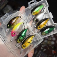 Box of 4 Minnow fishing lures 6g/6cm/6hook 6 for snakehead fish, tilapia, shore saltwater fish, stre