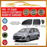 Mazda 5 3rd Gen 2010 - 2020 ( 6 pcs) Car Magnetic Sunshade