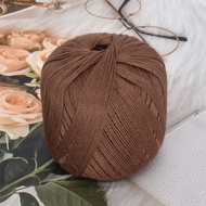 50g Worsted 2 Ply Middle Thin 0.8mm 8# Lace Cotton Yarn 100% Cotton Crochet Thread for Hand Knitting