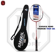 Raket Karakal Tour Gel Bonus Tas, Senar Dan Grip