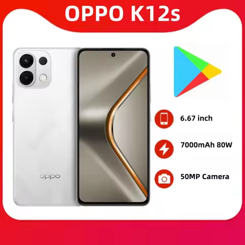 OPPO K12S 5G 6.67" AMOLED Snapdragon 6 Gen4 120Hz FHD+ 2400X1080 7000mAh Battery 80W SuperVOOC 50MP 