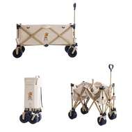 BTV4Camping Cart Push Cart Egg Roll Table Board Collapsible Camp Cart Outdoor Folding Cart Stall Set