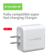 Maimi หัวชาร์จ รุ่น C76 65W (หัวชาร์จ) ชาร์จเร็ว หัวชาร์จ USB 1พอร์ท อะแดปเตอร์ ปลั๊กชาร์จ ชาร์จไอโฟ