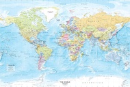 Large World Map Poster x Detailed World Wall Map Wall Map of The World Poster Non Laminated World Ma