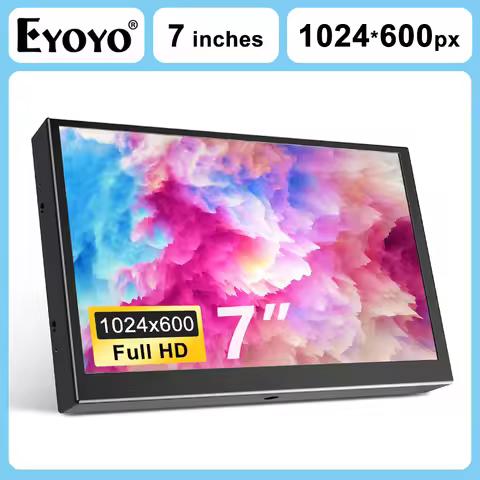 EYOYO 1024x600px LED Screen 7 Inch Mini TFT Monitor External Display With VGA/AV Video Input For HDM