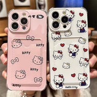 Phone Casing For iphone 7 15 14 13 12 11 Pro Max 8 15 14 Plus 6 6S Plus SE 2020  Iphone7 Soft Clear Kitty Silicon Case With Card Holder